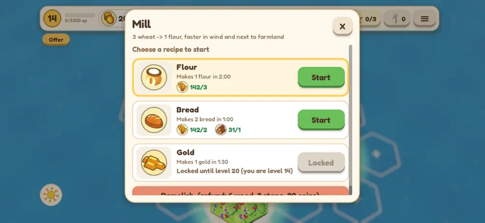 From wheat to bread in the mill